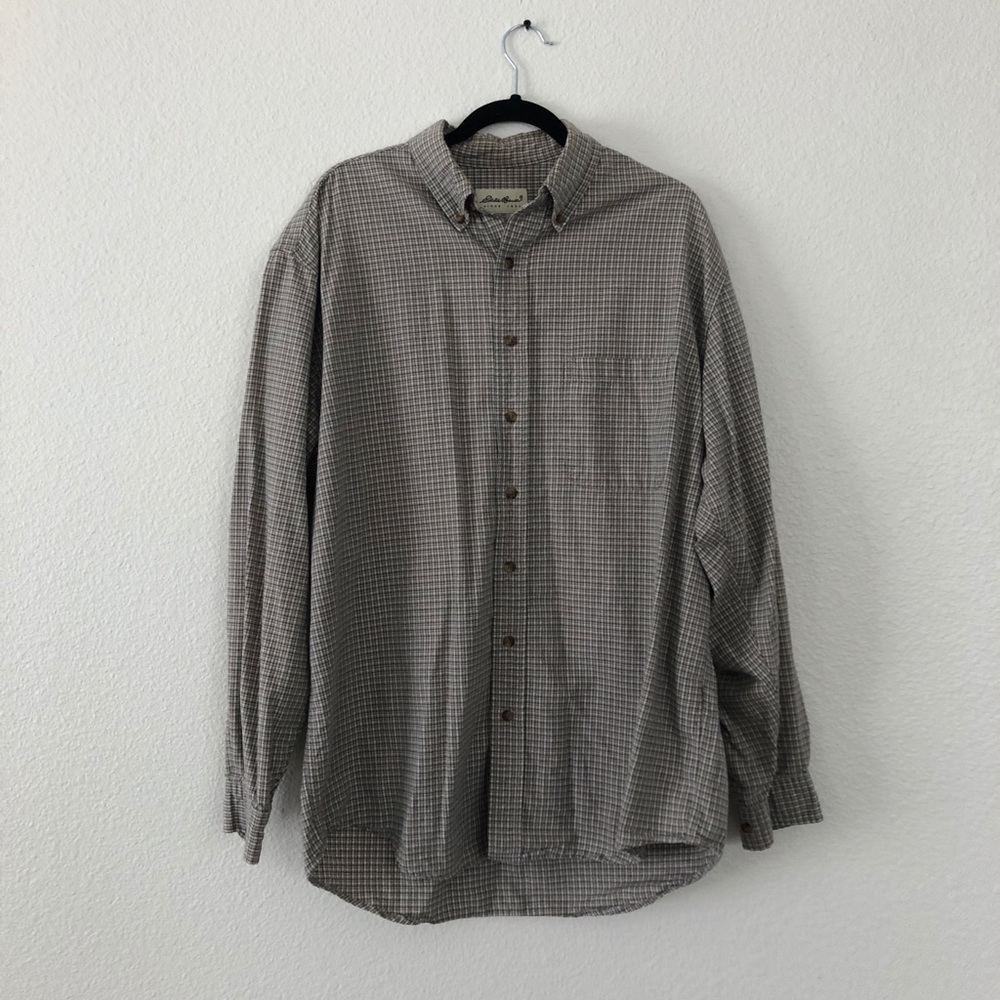 Men’s Large Eddie Bauer Plaid Button Down